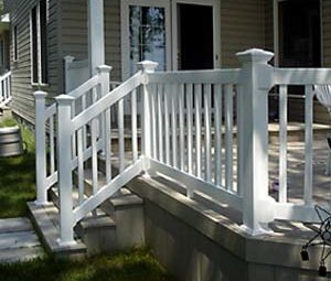 Vinyl Railing with Square balusters square pickets