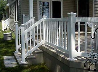 Vinyl Railing with Square balusters square pickets