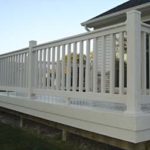 vinyl railing with square balusters, square pickets