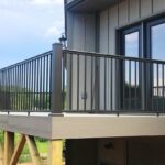 AFCO Rail Series 100 Fixed Stair Rail Texture Black balcony