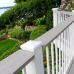 AFCO Rail Series 200 White Tex with Deck Board balcony