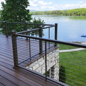 AFCO Rail Series 175 cable railing in black textured