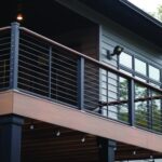 Cable railing - AFCO Series 275 in black textured level rail